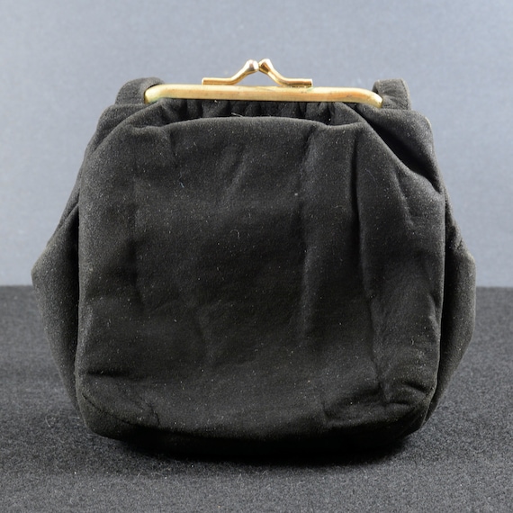 Vintage Tarkor French Antelope Black Suede Bag - image 2