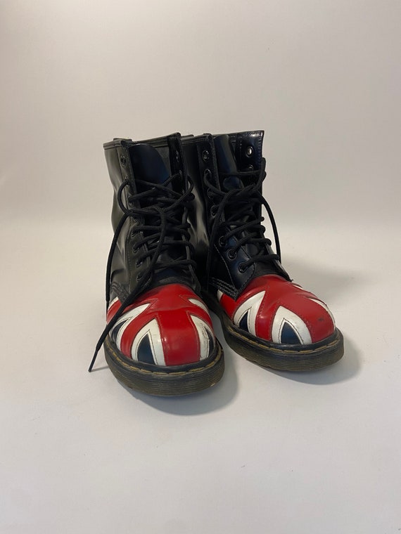 Doc Martens Union Jack British Flag Boots - Women's Size 5.5 - Etsy