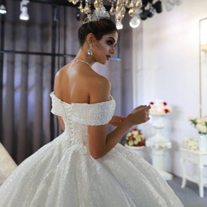 Princess ballgown wedding dress image 5