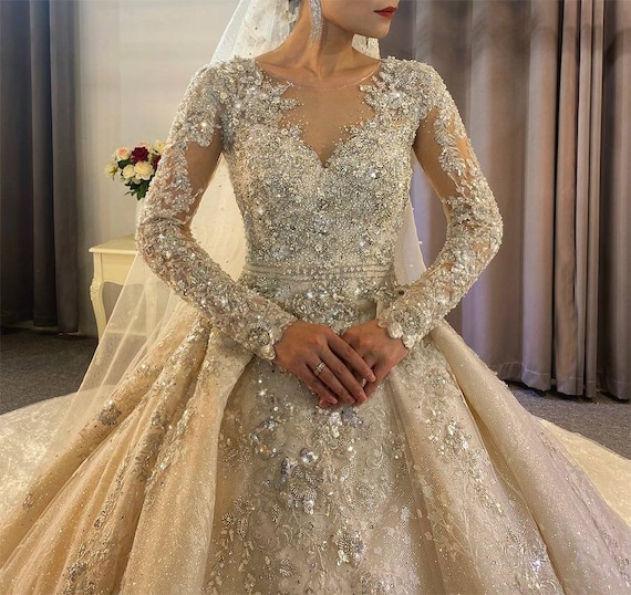 Amazon.com: Womens Off The Shoulder Wedding Dresses Ball Gown Lace Beaded  Wedding Dresses for Bride Ivory : Clothing, Shoes & Jewelry