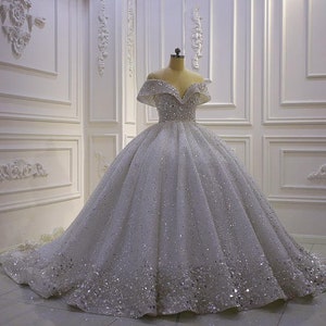 Gorgeous off shoulder glitter ballgown