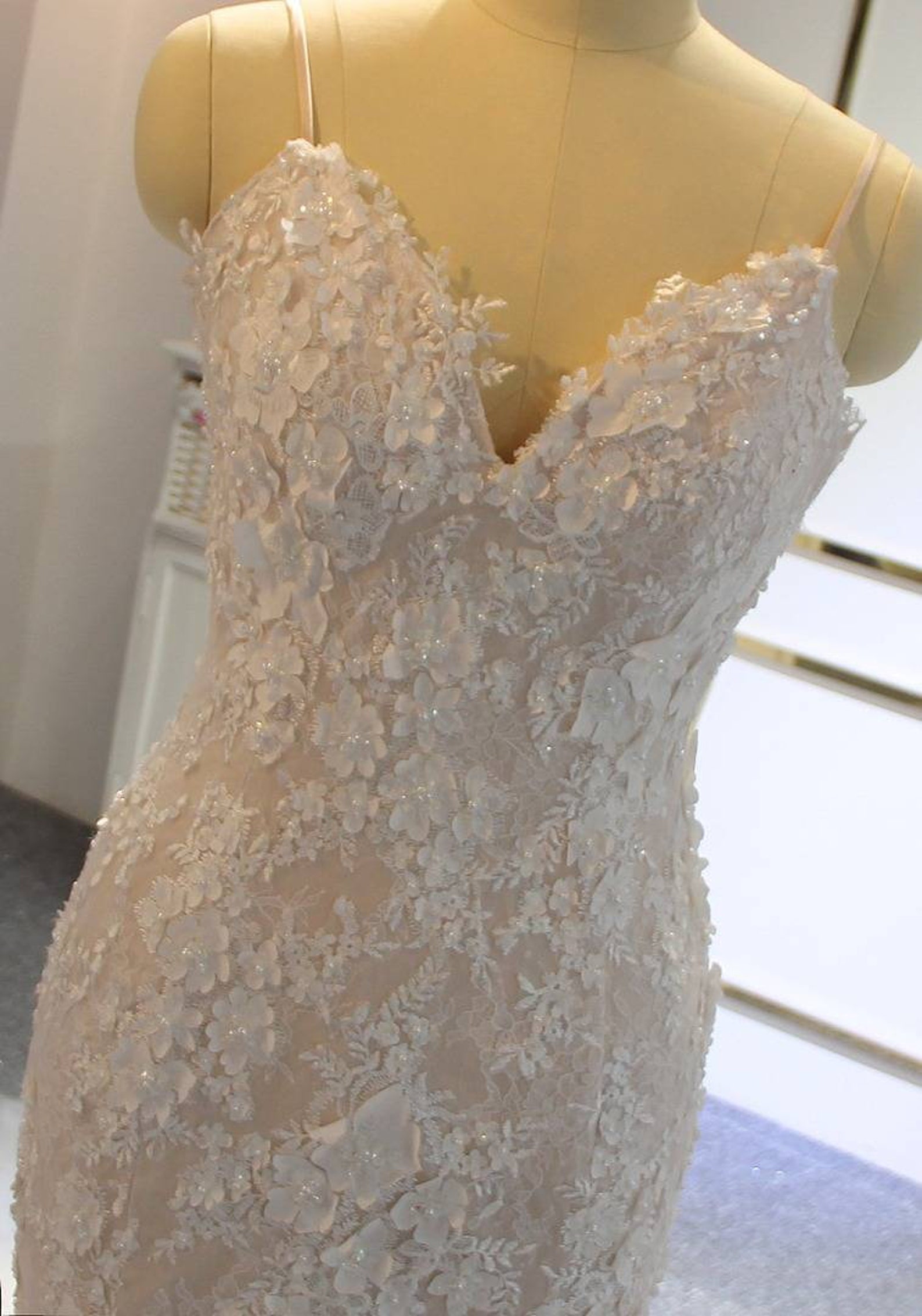Fitted Lace Mermaid Gown main image 0