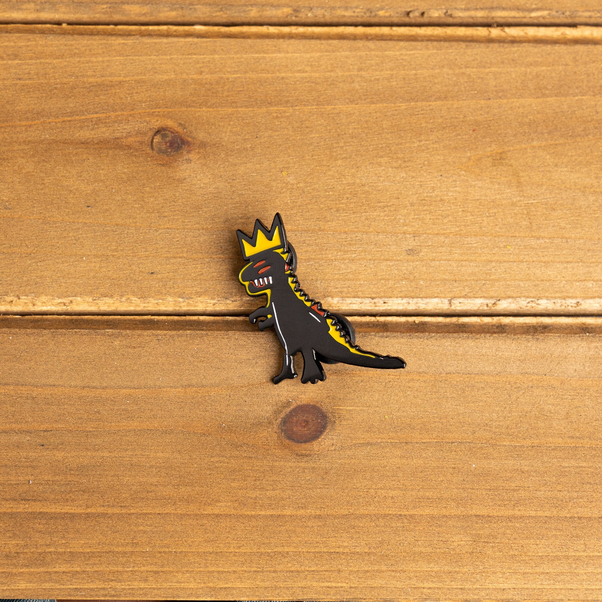 Basque Pin Basquiat Enamel Pin | Crown Pin | Jean-michel Basquiat | Animal Pins ...