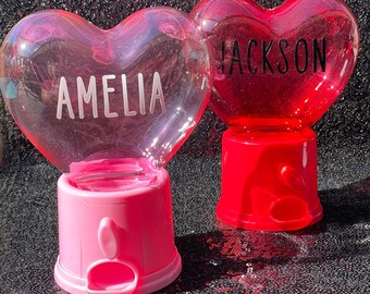 6" Valentine's Day Candy Dispenser - Personalized - Classroom Valentines Day - Gifts for her - Gift for him - Gifts for them - VDay Gift