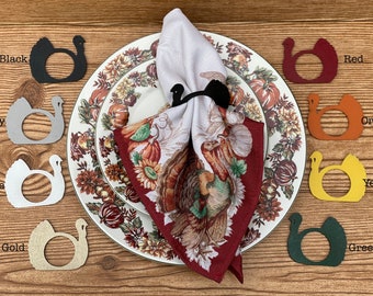 Thanksgiving Turkey Napkin Rings - Thanksgiving Table Decor