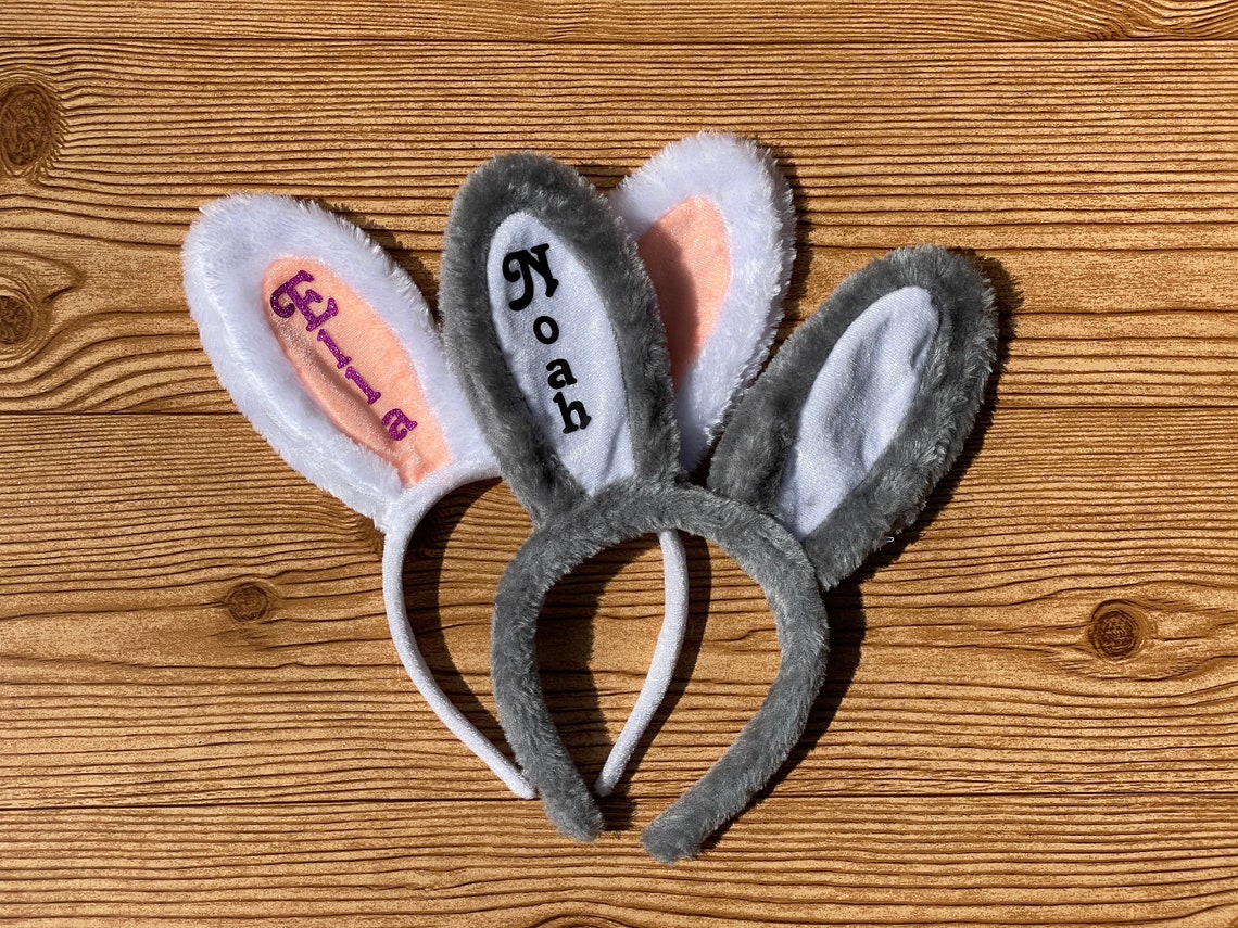 Personalized Bunny Ears Name Bunny Ears Easter Easter Etsy