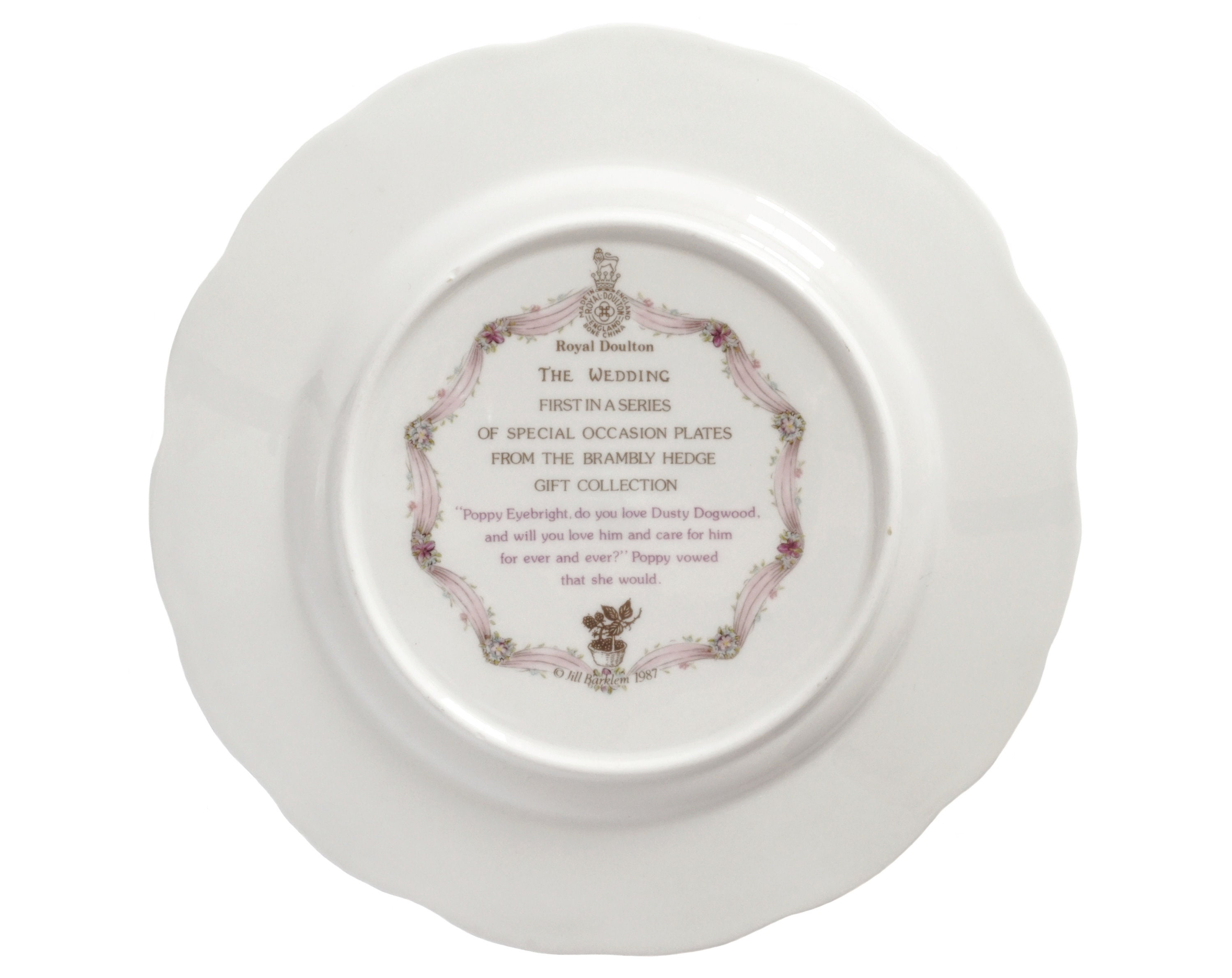 The Wedding Plate Brambly Hedge Special Occasion Series Etsy UK