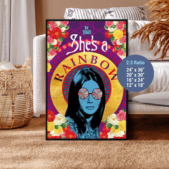 She's A Rainbow Poster, the Rolling Stones Wall Art, Art