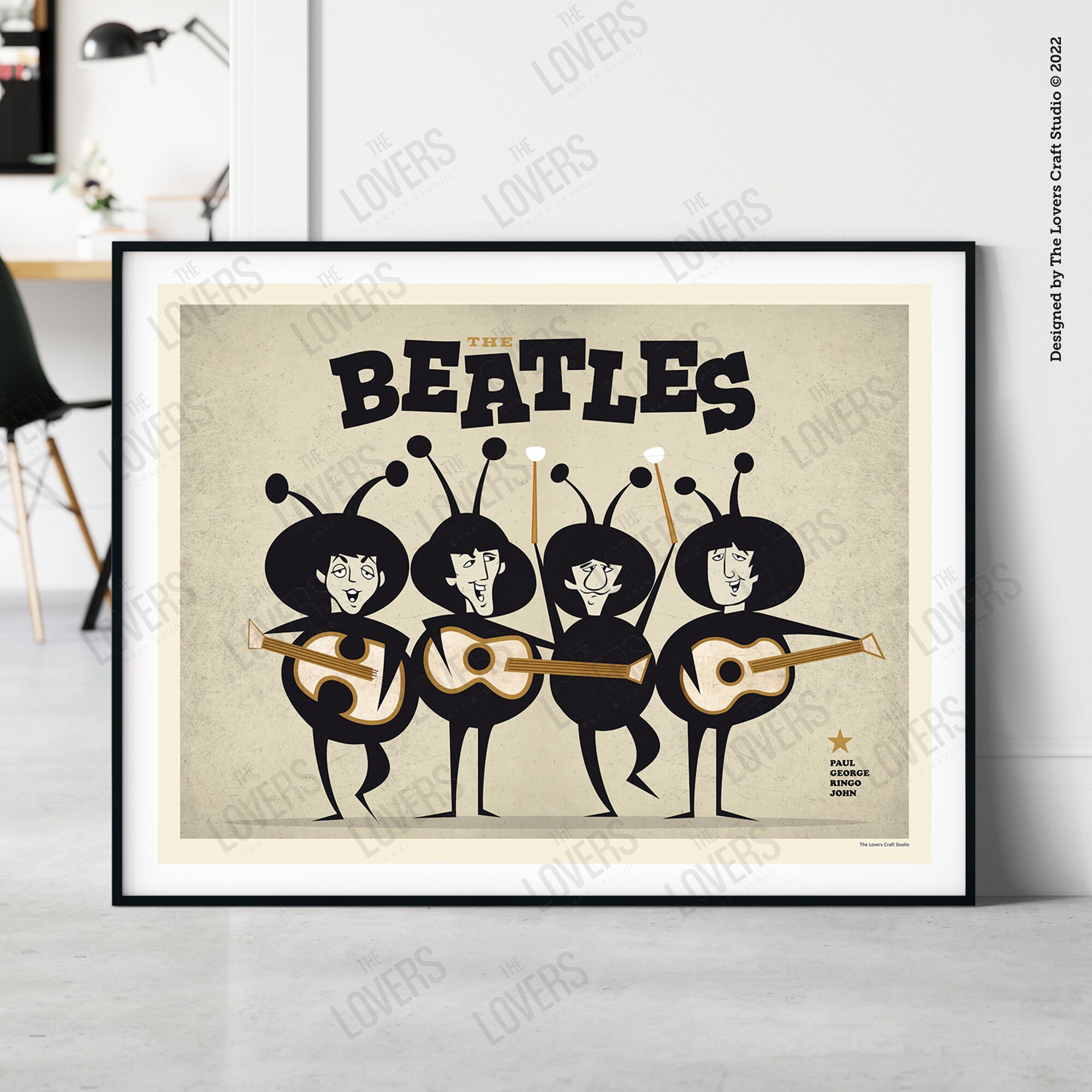 Beatles Poster ❺ The Beatles Poster 5 | Arthipo