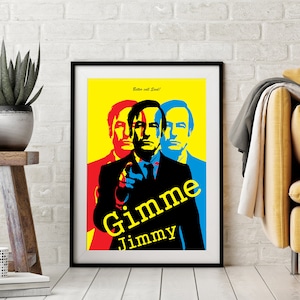 Better Call Saul Print, TV Series Art Poster, Jimmy McGill Wall Art, Gimme Jimmy Pop Art Style Print Inspired by Better Call Saul TV Series
