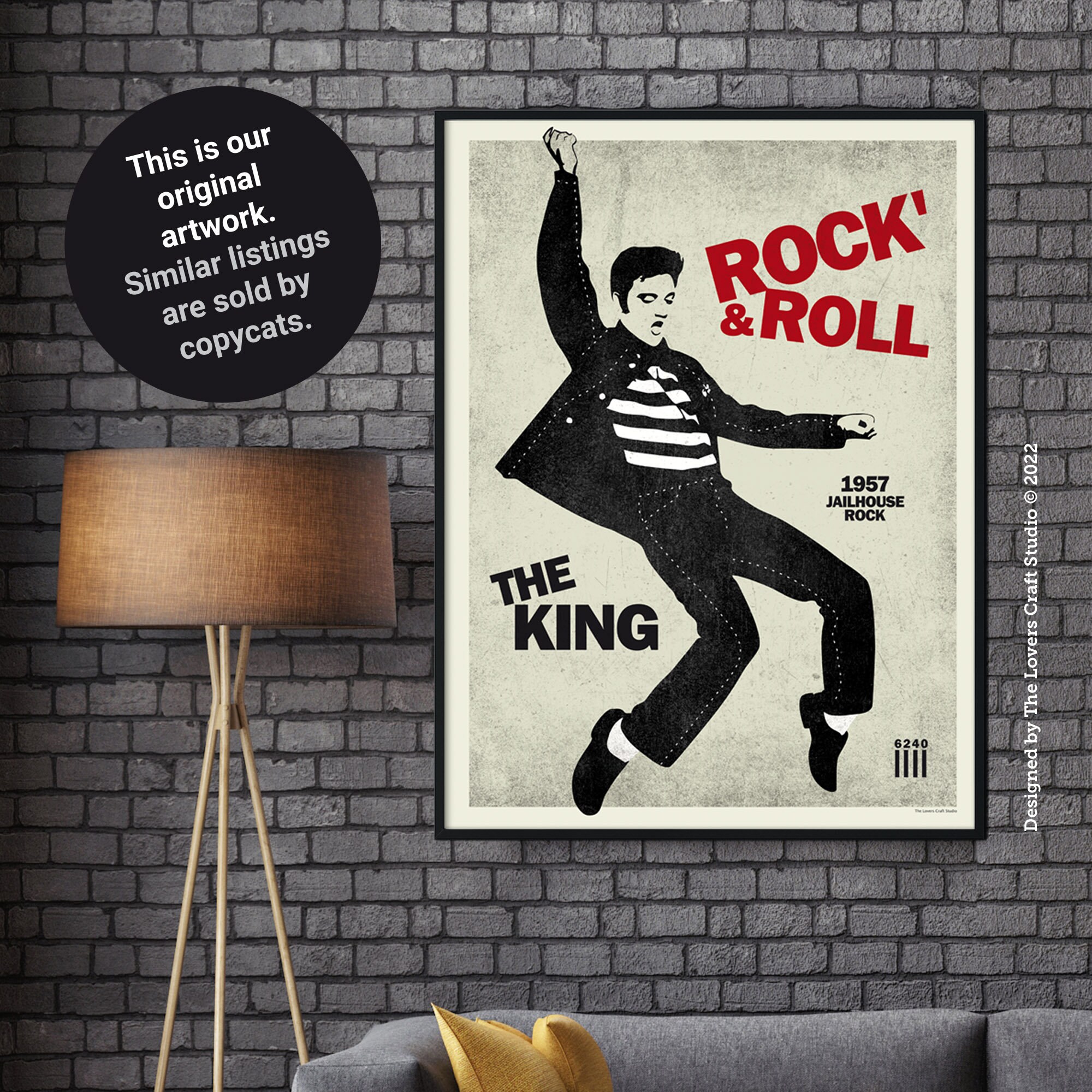Elvis Presley Jailhouse Rock Art Print: Vintage Music Poster - Etsy