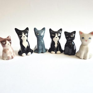 Ceramic cats, handmade pottery