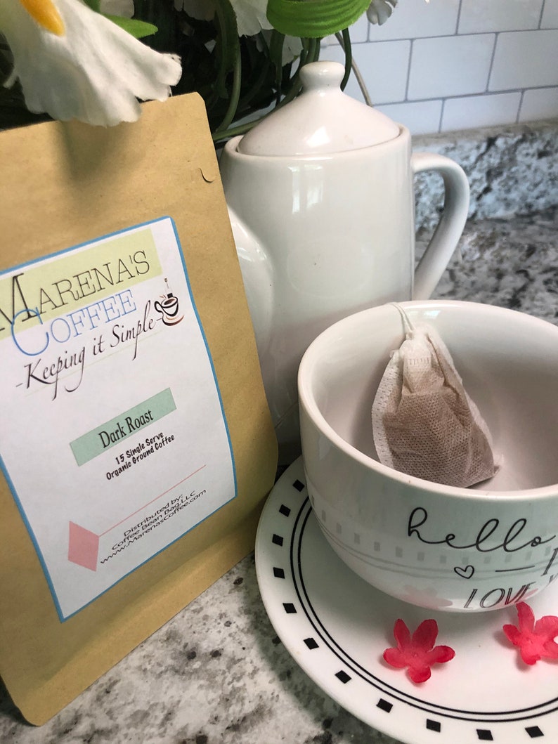 SINGLE SERVE Ground Coffee Bags Dark Roast U. S. SHIPPING Etsy