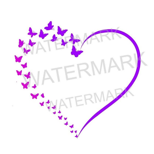 Butterfly Heart SVG png