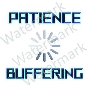 Patience Buffering Sublimation Design - PNG JPG PDF azul rosa rosa púrpura