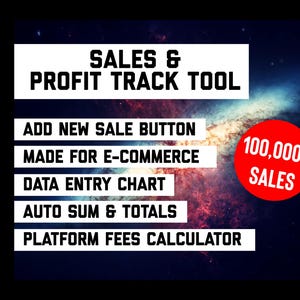 Sales & Profit Tracker E-Commerce Small Business Utilities Ready To Use Notion App