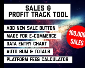 Sales & Profit Tracker E-Commerce Small Business Utilities Ready To Use Notion App