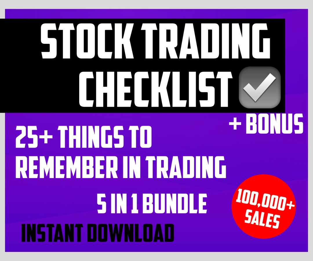 Trading Checklist How to Pick and Trade High Quality Stocks Etfs ...
