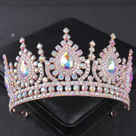 Colorful Bridal tiara headpiece, wedding tiara, wedding headpiece, rhinestone tiara, Marianna Crystal Tiara, bridesmaids gifts, birthday