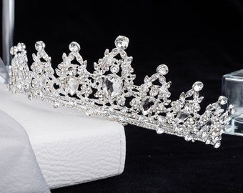 Wedding Tiara - Silver Crystal Wedding Tiara - Crystal Wedding Tiara - Crystal Tiara - Bridal Tiara - Wedding For Tiaras,costume tiara