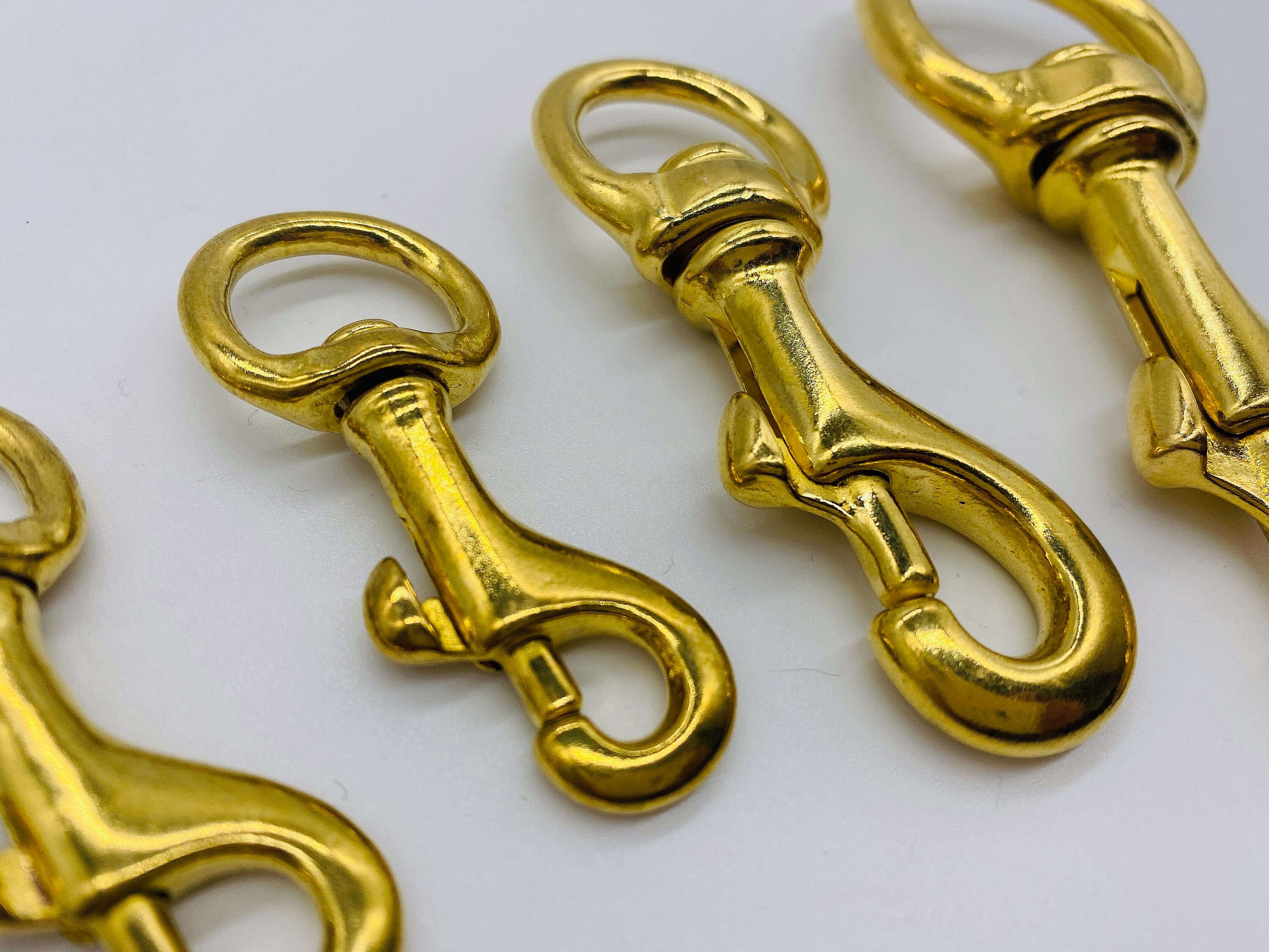 Round Solid Brass Trigger Clips Snap Hooks Leather Craft Etsy