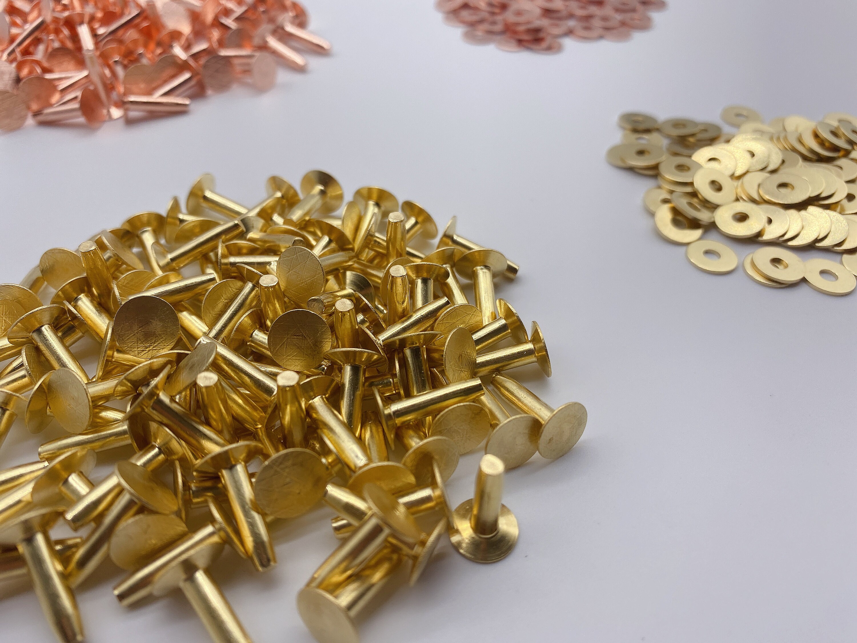 Solid Brass/copper 9mm Hose Saddlers Rivets/washers Leather Etsy UK