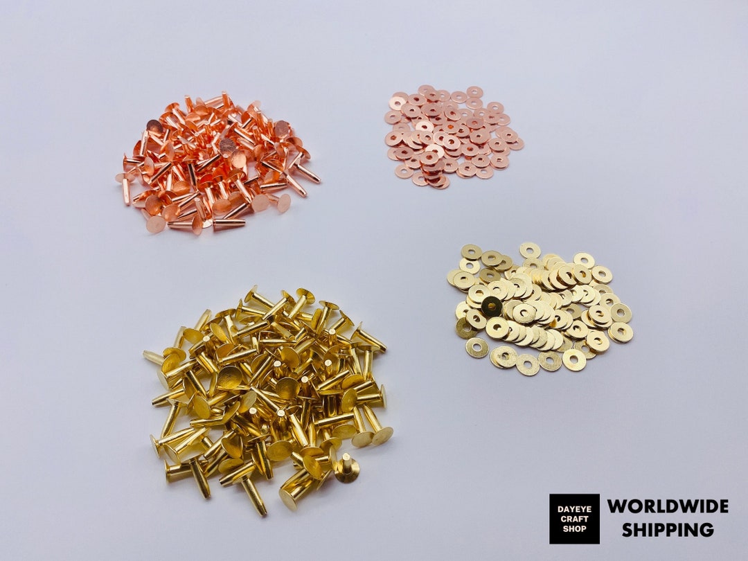 9mm Solid Brass/copper Hose Saddlers Rivets/washer & Setting Etsy UK