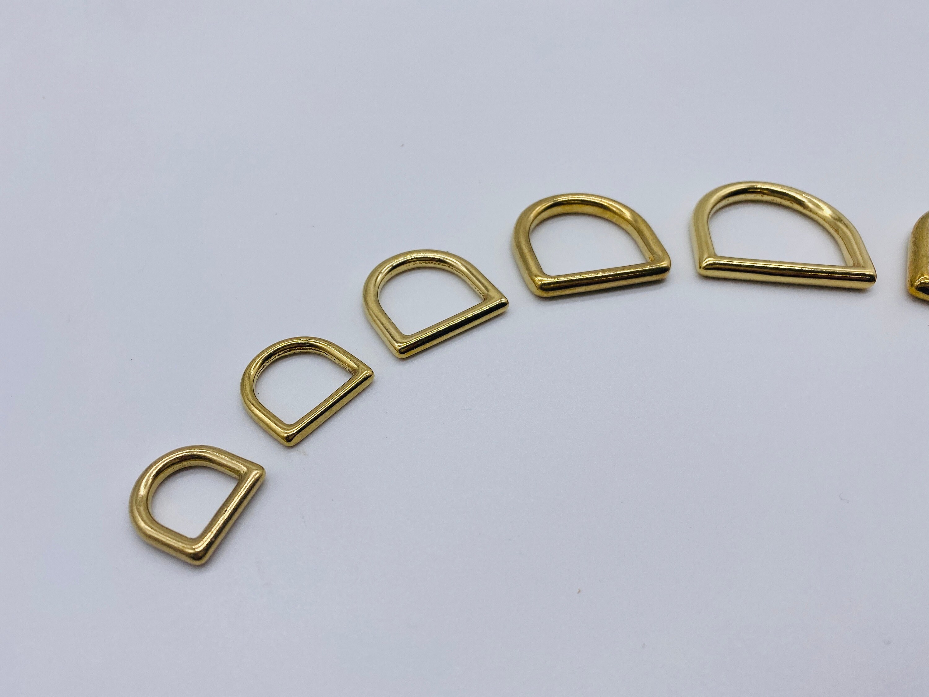 Brass D Ring Belt Loop Welded Strap Leather Bag Strap 16mm 