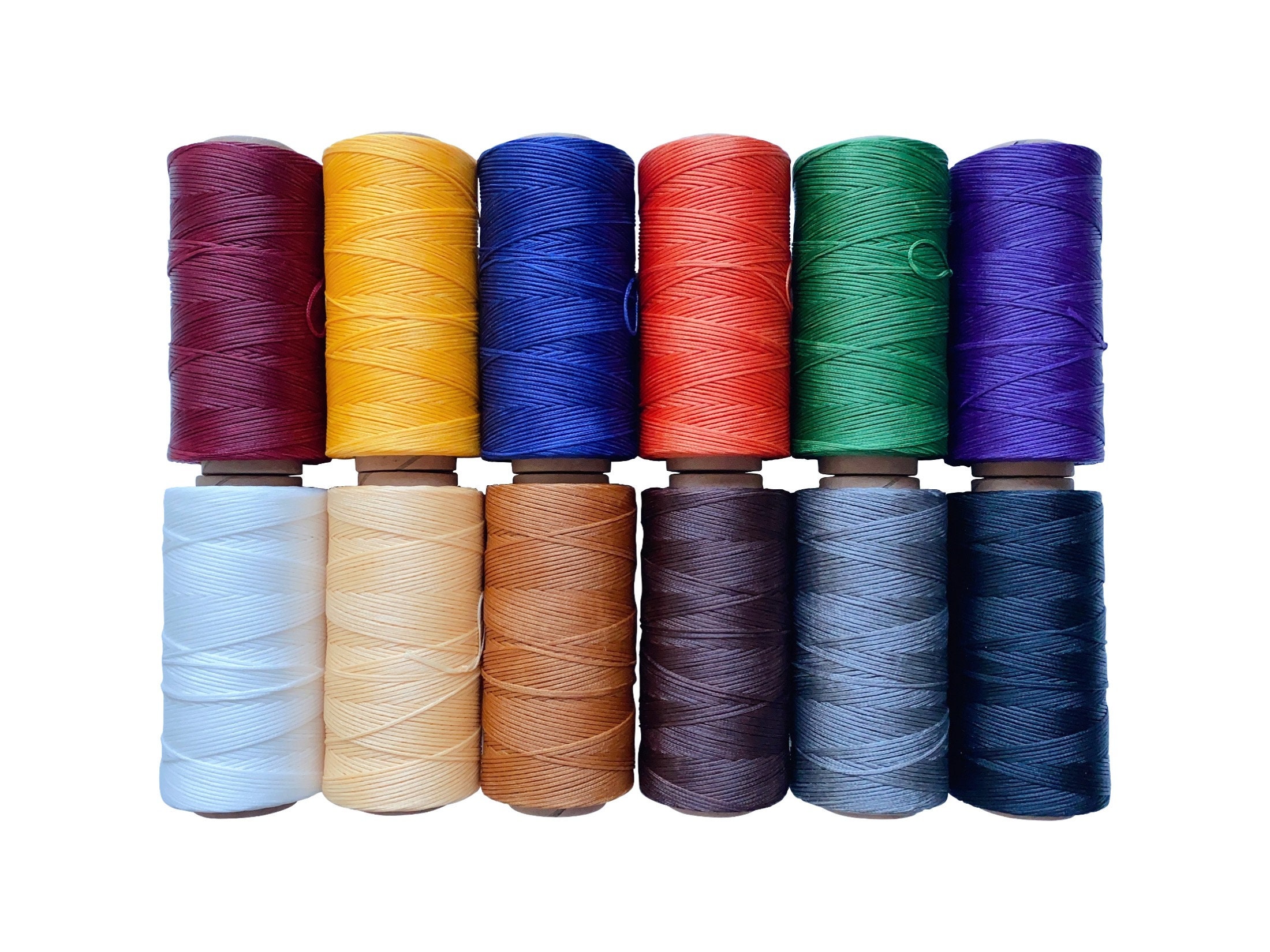 Hand Sewing Thread Flat Wax Thread for Hand Sewing Leather , 160m Length,  Multicolor 