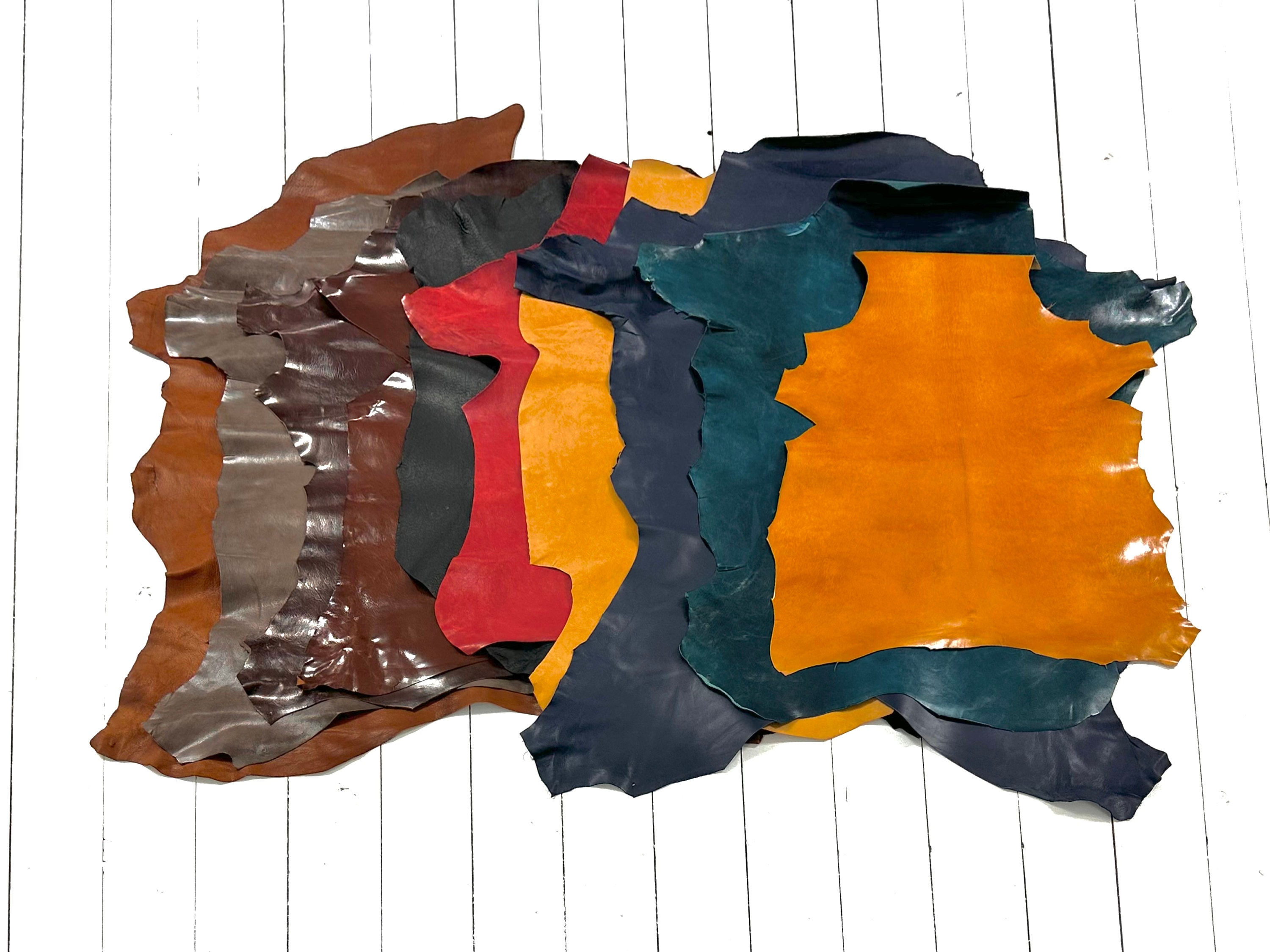 Cowhide Mixed Leather Scraps, Leather Remnants, Leather Pieces, Great for Leather  Work, Jewelry, Crafts, Sewing. 