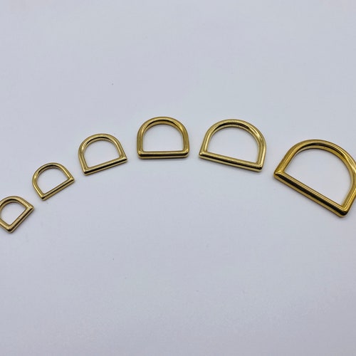 Solid Brass D Ring Leather Craft Hardware select Size Etsy