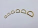 Solid brass D ring leather craft hardware -select size- 