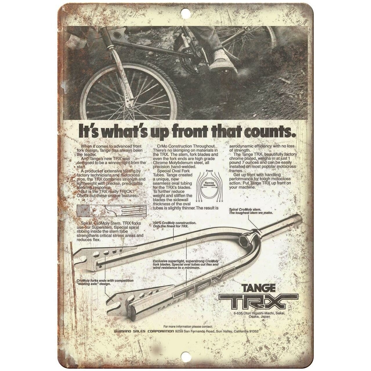 10 X 7 Metal Sign Vintage Look Reproduction Rad Johar Bmx Pads