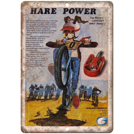 10 X 7 Metal Sign Vintage Look Reproduction Rad Johar Bmx Pads