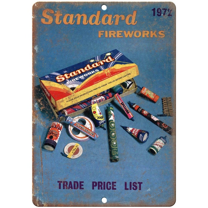 Standard Fireworks Trade Price List 10 X 7 Etsy