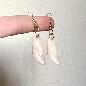 Tiny High Heels Earrings with Pink Bows | Shoe Earrings |