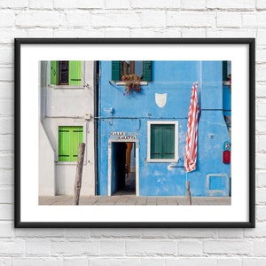 Colourful Houses - Burano Island - Italy Photography - Venice Poster - Travel Photo - Fine Art Photography - Wall Art - Digital Download