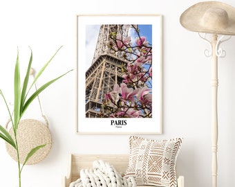 Eiffel Tower in Spring - Digital Download - Paris Photography -  France - Travel  - Fine Art Photography - Wall Art - Poster