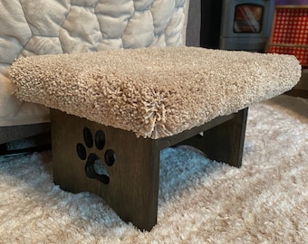 Pet Step Stool for Dogs – 8” Tall Wooden Dog Step for Beds & Sofas