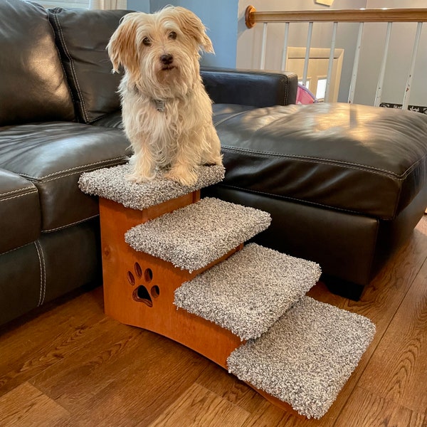 Pet Steps for Small Dogs 16 Inches Tall Handcrafted and Made-to-Order Helps with arthritis joint pains hip dysplasia