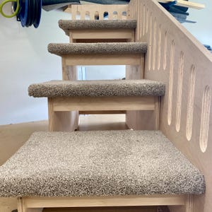 Deep Dog Stairs for Large Dogs – 30” Tall Wooden Pet Steps for High Beds image 4