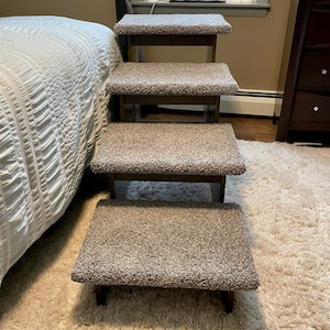 Image displaying our extra deep 23-inch pet steps from a frontal angle, showcasing the product's size and design against a neutral background.