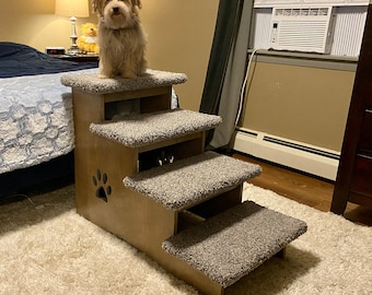 Dog Stairs for Medium to Large Dogs – 30” Tall Wooden Pet Steps