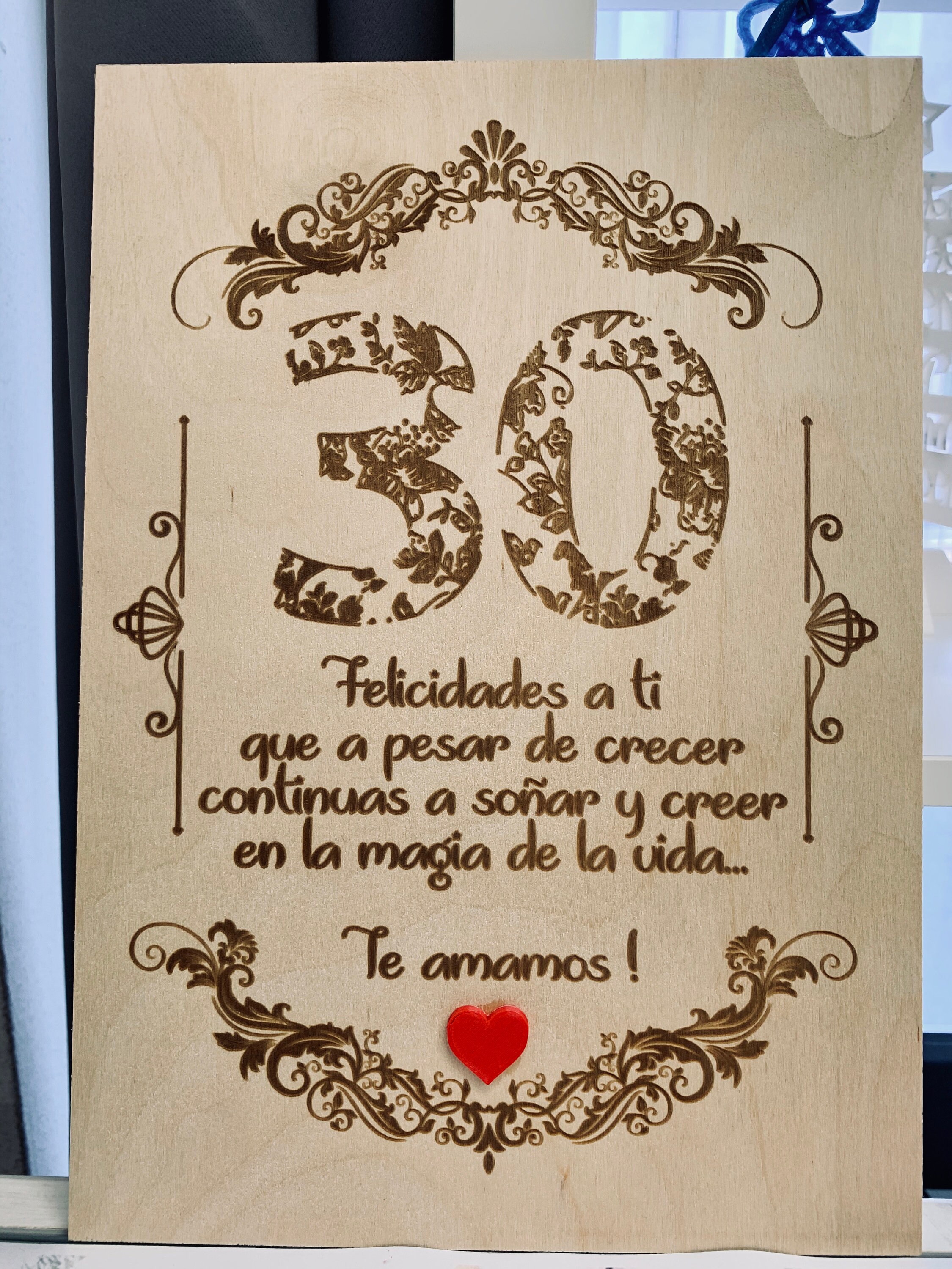 Birthday wall decoration with personalized dedication floral Etsy