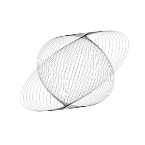 May include: Abstract black and white line art design with a swirling, overlapping pattern.