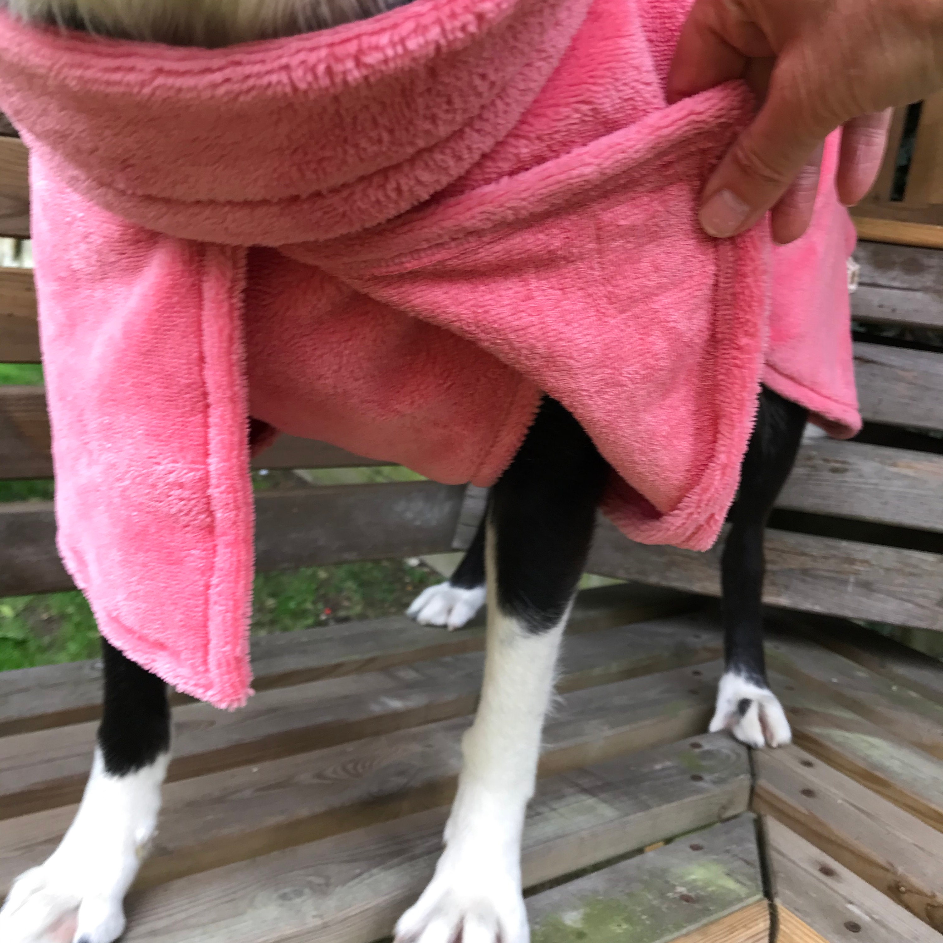 CHARCOAL Grey Dog Drying Robe by MyDoggo.Uk Micro Bamboo Etsy