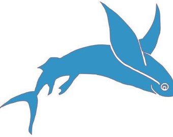 Latająca ryba SVG do kalkomanii, szkicowania, kubków