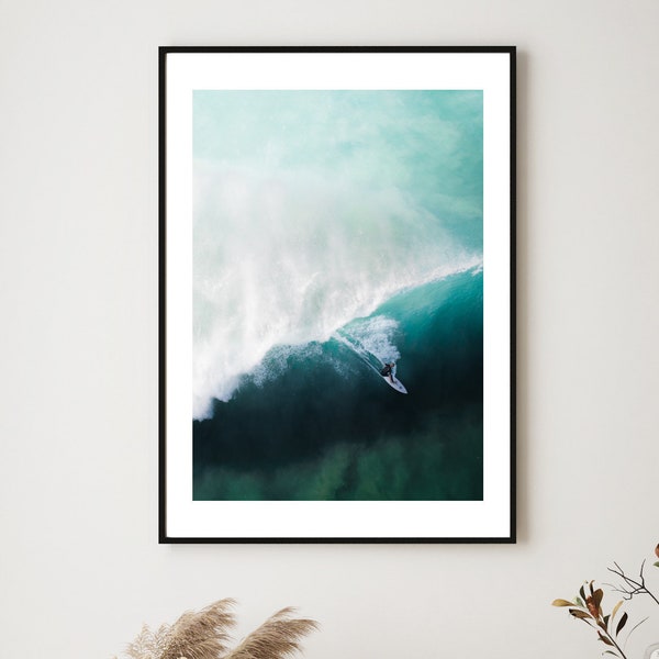 Surf Framed Print , Byron Bay Wall Art , Surfer Living Room Decor , Ocean Photography , Surfing Gift , 12x16 18x24 24x32 inch frame