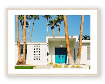 Palm Springs Art Print , California Wall Art , Framed Print , Palm Trees Print  Boho Room Decor , Home Decor , Architecture Fine Art Print