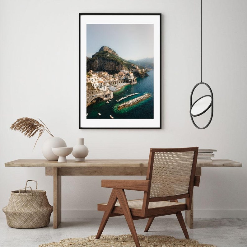 Italy Framed Print Amalfi Coast Wall Art Beach Print | Etsy